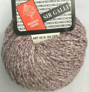 Hilos Muench SIR GALLI #4911 Lila Manchado Tweedy Texturizado 100% Seda Hilo Madeja  - Imagen 1 de 2