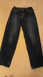 Cross Colors Blue Jeans Logo Green Zipper - Picture 1 of 11