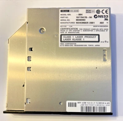 Teac CD-224E CD-ROM IDE Drive Dell 003FDR, 003GDR, 031HCG, 079ETT.  [A] - Image 1 of 4