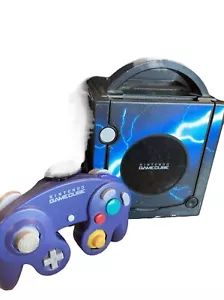 Nintendo GameCube Vintage Black DOL-001 Console OEM Purple Controller Gaming Fun - Picture 1 of 11