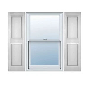 Ekena Millwork Lifetime Vinyl LP2S14X07500WH Standard Two Equal Panel Vinyls,... - Picture 1 of 1