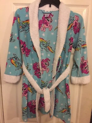 EUC My Little Pony PINKIE PIE ~ RAINBOW DASH девочек халат Sz Med синий/розовый - Изображение 1 из 4