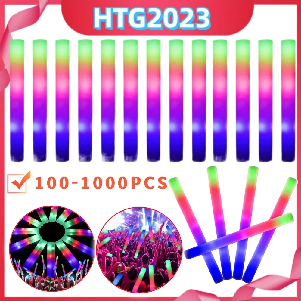 12 Bunte LED-Leuchtstäbe – 3 Modi, Blinkend, Für Kinder-Partys & Events (27 Cm)