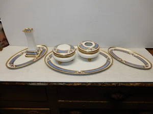 ANTIQUE ARTS AND CRAFTS PORCELAIN VANITY SET CA. 1910 - Picture 1 of 11