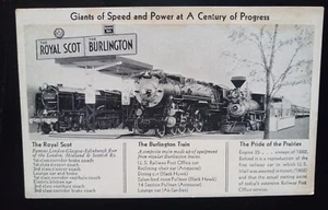 Burlington 1933 Royal Scot Chicago Weltausstellung unbenutzt alte Postkarte - Bild 1 von 2