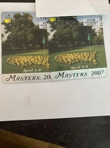 1-10 2007 Masters Augusta National Golf Club Badge Ticket Zach Johnson Wins - Picture 1 of 1