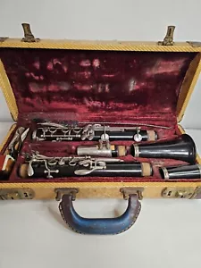 Vtg Clarinet Bundy #164555 & Case W/ Selmer Goldentone 3 No Mouthpiece - Picture 1 of 13