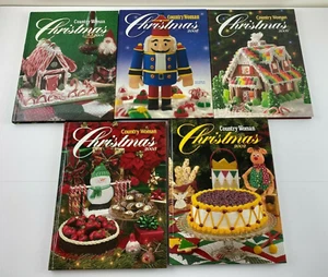 Country Woman Christmas Lot of 5 Books 2001-2008 Cooking Baking Crafts - Foto 1 di 11