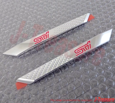 Juego de guardabarros genuino SUBARU BRZ STI SPORTS ZC6 adorno plateado emblema diestro y derecho OEM Foto 1 de 4