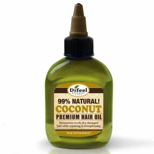 Difeel Premium 99% Natural Deep Conditioning Coconut Hair Oil 2.5oz 6PK - Picture 1 of 1