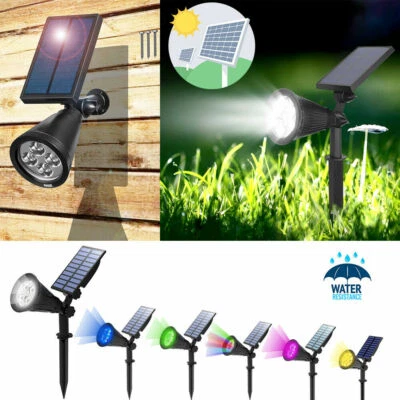 *US STOCK*Solar Power LED Spotlights Outdoor Garden Landscape Pathway Wall Lamp  - Image 1 of 4