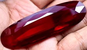 Natural 161.85 Ct Blood Red Ruby Mozambique GGL Certified Loose Gemstone - Picture 1 of 13