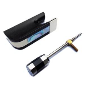 Viola Bow Ebony Frog Blank No inlaid Nickel Silver Abalone Frog Screw Button - Picture 1 of 2