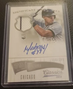 Jose Abreu 2014 Classics Significant Rookie Autograph Jersey Auto /299 RPA RC SP - Picture 1 of 2
