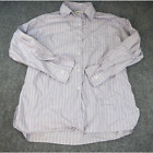 INC International Concepts Men&#39;s Button Up Shirt Size Small Purple White Striped