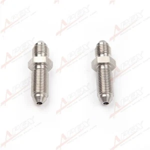 US SHIP 2PCS AN3 3AN to -3AN Male Straight Bulkhead Stainless Steel Fuel Fitting - Bild 1 von 6