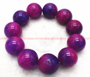 20mm Natural Purple Sugilite Gemstone Round Beads Stretchy Bracelet 7.5'' AAA