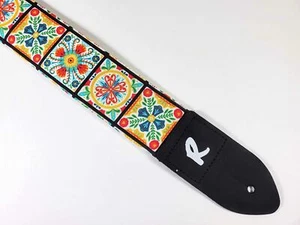 Correa de guitarra folclórica escandinava - Correa de guitarra con flores decorativas- - Imagen 1 de 8