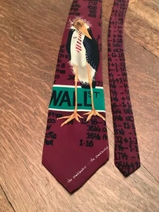 Vintage Neuheit Seidenkrawatte "The Storkbroker" signiert Will Bullas mehrfarbig - Bild 1 von 6
