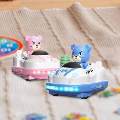 2 Pieces RC Bumper Cars Set Remote Control Cars for Boys Girls Children - Image 1 of 4