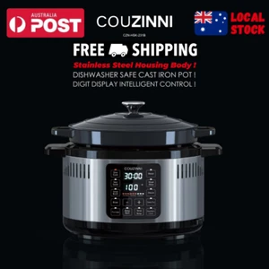 Couzinni 6.5L Slow Cooker w/Ceramic Lid Keep Warm Pot Smart Programmable Display - Picture 1 of 7