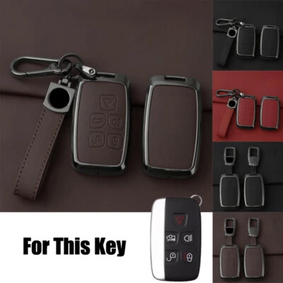 Zinc Alloy Leather Car Key Fob Case Cover For Land Rover Range Rover Sport LR2 Foto 1 de 4