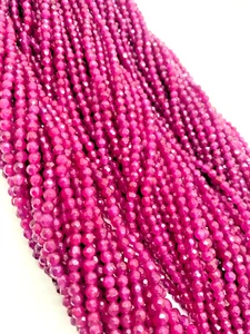 Fuchsia runder facettierter Achat 4 mm 15,5 Zoll Strähnen - Bild 1 von 5