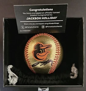 Jackson Holliday - 2024 Fanatics Under Wraps Gold Autogramm Baseball Orioles - Bild 1 von 1