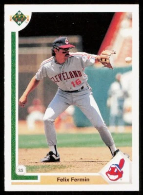 1991 Upper Deck Felix Fermin Cleveland Indians #104 - Image 1 of 2