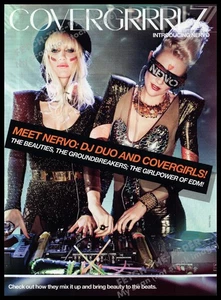 Cover Girl 2010s Magazine Print Advertisement 2013 Nervo DJ Duo EDM Girlpower - Picture 1 of 1