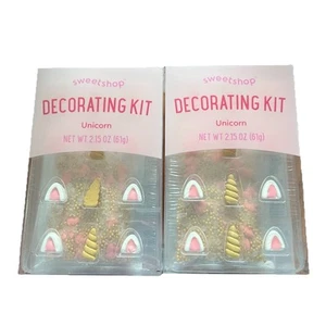 Sweetshop Set of 2 Decorating Kits Unicorn Sprinkles for Cupcakes or Cookies NEW - Picture 1 of 3
