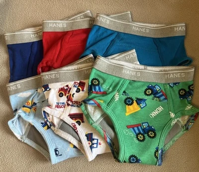 Hanes Potty Trainer Briefs 6-Pack Toddler Boy Moisture Wicking Size 2T - 3T - Image 1 of 4