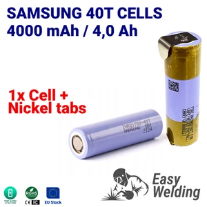 Samsung 40T 4000mAh 35A High Drain Li-Ion Akku Zelle - Original - Bild 1 von 4