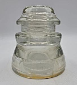 Vintage Hemingray 45 Clear Glass Insulator 45-41: 2 Dot Made in U.S.A. 4" Tall - Picture 1 of 7