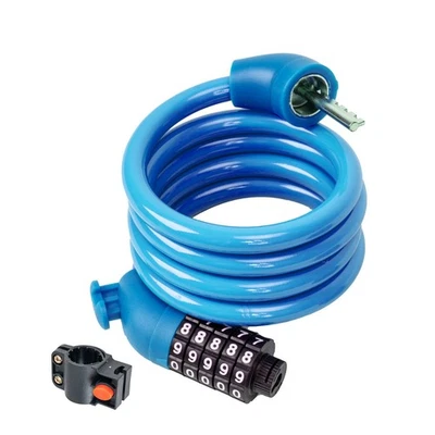 HITWAY Fahrradschloss 115 cm / 11,5 mm Stahlkabelschloss 5-Stellige Kombination