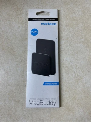 NUEVO Naztech MagBuddy Placas de Metal Imanes para Montaje Universal para cualquier Teléfono 2pk Foto 1 de 4