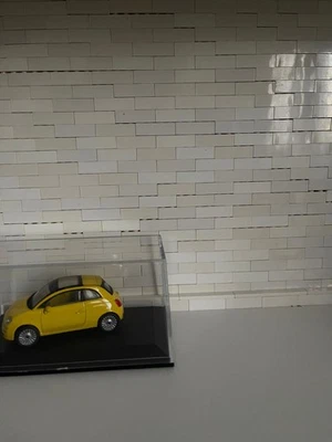 lotto 3 modellini scala 1:43 fiat 500 gialla, fiat 126 bianco, mini cooper giall - Immagine 1 di 4