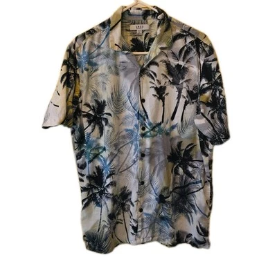 Y2K Smog Hawaiian Shirt Mens Large Button Up Short Sleeve Floral Vintage - Image 1 of 4