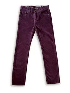 J. Crew Crewcuts Stretch Corduroy Straight Leg Pants Burgundy Red Boys Size 10 - Picture 1 of 9