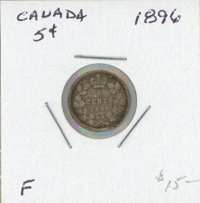 1896 Canada 5c silver - Image 1 of 2