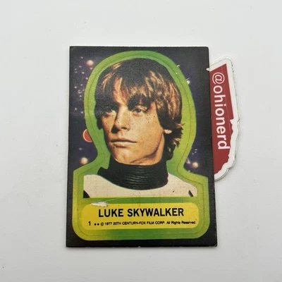Luke Skywalker 1977 Topps Star Wars Stickers #1 Rookie Sticker Trading Card - Image 1 of 2