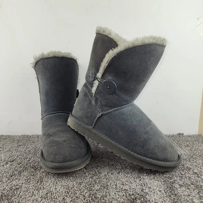 Botas UGG Para Mujer 5 Gris Australia Piel de Oveja Lana Clásicas Cortas Lavanda F8004 Foto 1 de 4