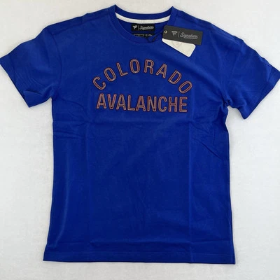 Fanatics Signature Colorado Avalanche Men's Medium T Shirt Stitched Blue - Image 1 of 4