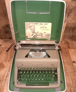 Máquina de escribir Royal Quiet De Luxe 1953 de colección con estuche papeleo probado RA-2676724 - Imagen 1 de 20