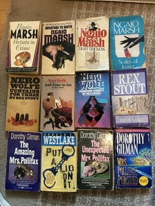 42 vintage mystery paperbacks Rex Stout Ngaio Marsh and More! - Picture 1 of 5