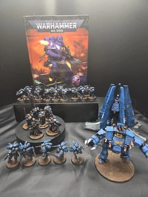 Warhammer 40K Marines Espaciales Ultramarines 1k Puntos Pro Pintado Más Códice Foto 1 de 4