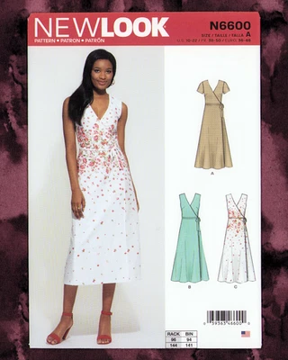 Misses Wrap Dress Sewing Pattern~Three Variations! (Sizes 10-22) New Look 6600 - Image 1 of 4