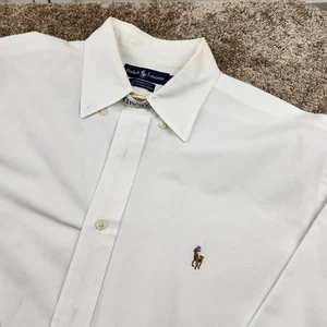 Polo Ralph Lauren Yarmouth chemise boutonnée adulte 16 1/2 - 34 blanc homme tache ! - Photo 1/7