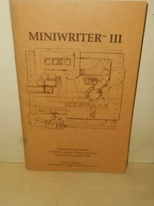 Texas Instruments MINIWRITER 3 TI-99 /4a Console Cassette Recorder Manual 1985 - Picture 1 of 12