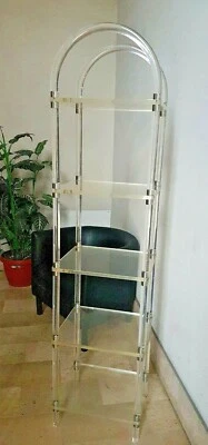 LIBRERIA VINTAGE PLEXIGLASS 5 RIPIANI ANNI 70 - Immagine 1 di 4
